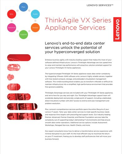 ThinkAgile VX Series Appliance Services