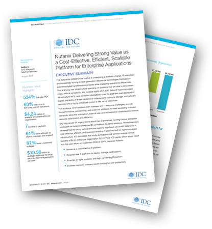 IDC/Nutanix Enterprise Cloud Solution Report - Storcom, Lombard